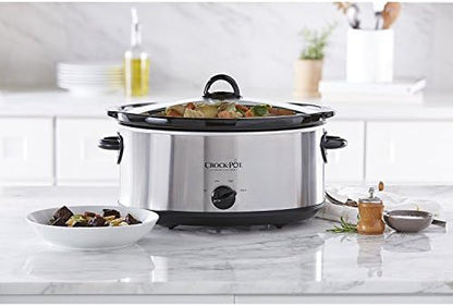 7 Quart Oval Manual Slow Cooker – Stainless Steel - Curated Catalog S3