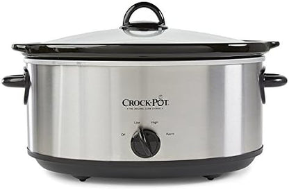 7 Quart Oval Manual Slow Cooker – Stainless Steel - Curated Catalog S3
