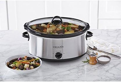 7 Quart Oval Manual Slow Cooker – Stainless Steel - Curated Catalog S3