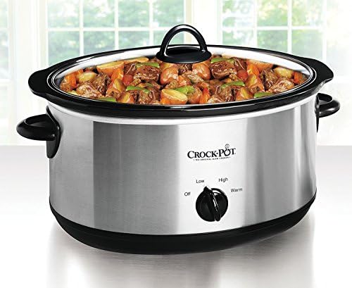 7 Quart Oval Manual Slow Cooker – Stainless Steel - Curated Catalog S3