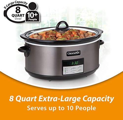 8 Quart Programmable Slow Cooker with Auto Warm - Curated Catalog K6