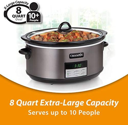 8 Quart Programmable Slow Cooker with Auto Warm - Curated Catalog K6