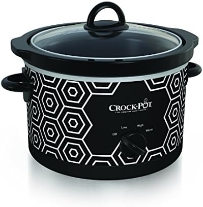 4.5 Quart Portable Slow Cooker – Black & White - Curated Catalog G8