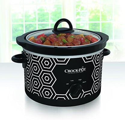 4.5 Quart Portable Slow Cooker – Black & White - Curated Catalog G8