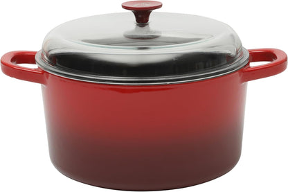 3 Quart Enameled Cast Iron Dutch Oven – Aqua - Curated Catalog W1