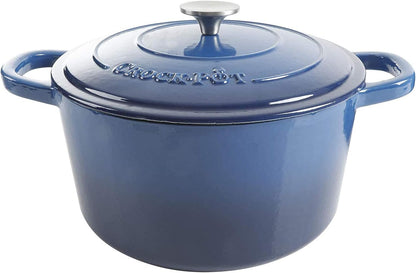3 Quart Enameled Cast Iron Dutch Oven – Aqua - Curated Catalog E0