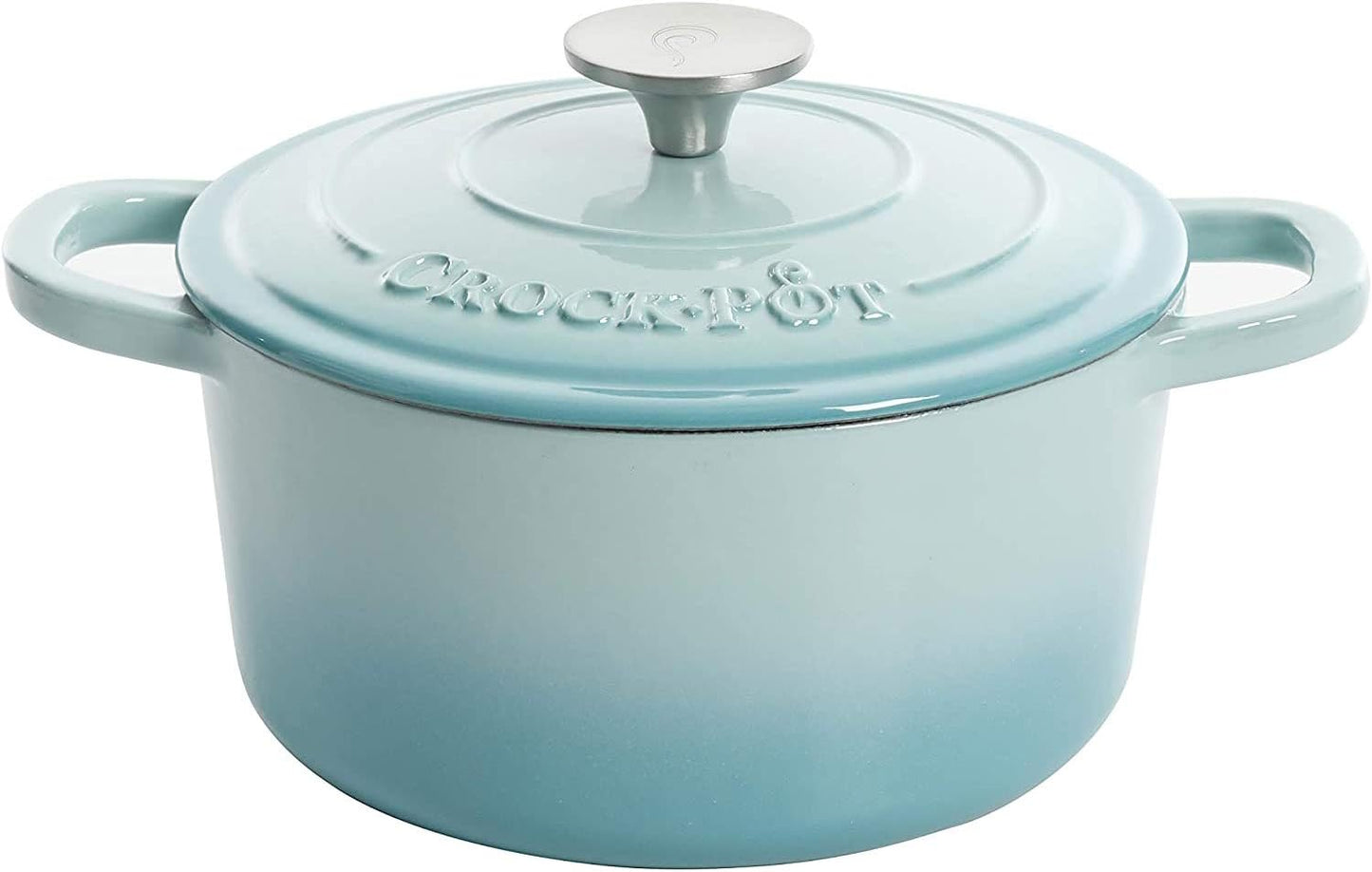 3 Quart Enameled Cast Iron Dutch Oven – Aqua - Curated Catalog E0