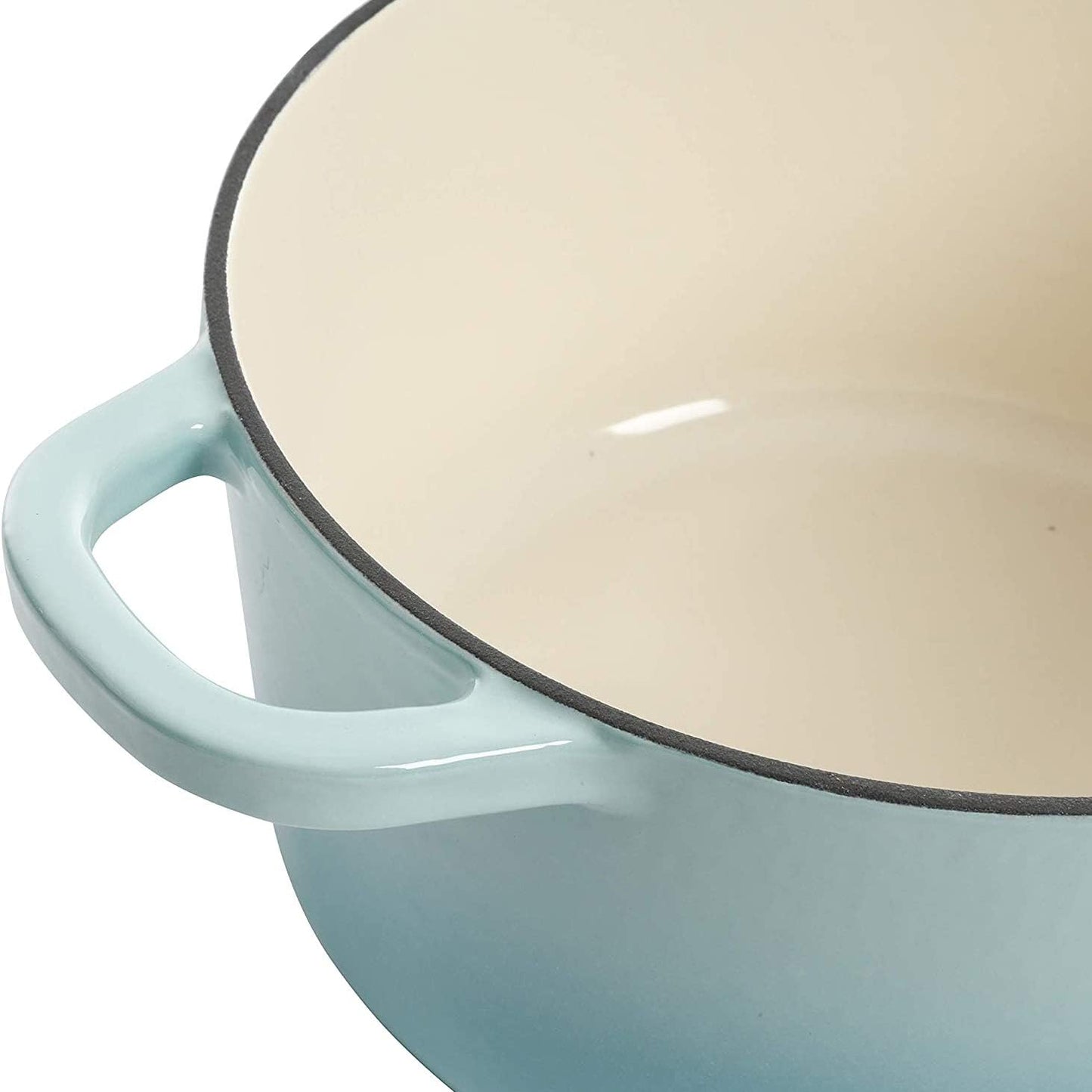 3 Quart Enameled Cast Iron Dutch Oven – Aqua - Curated Catalog W1