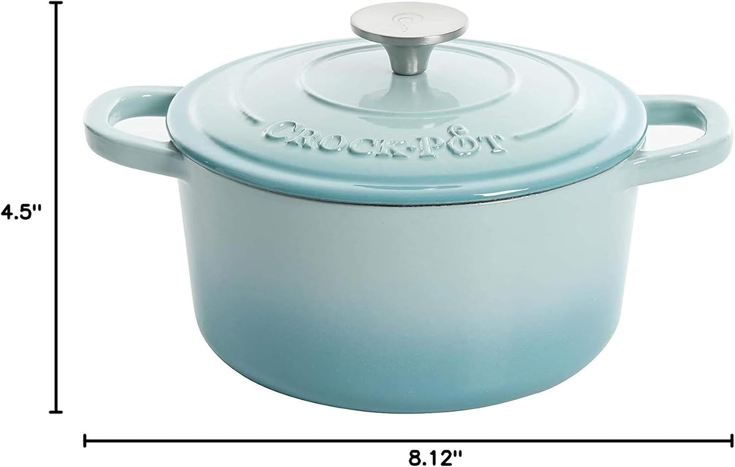 3 Quart Enameled Cast Iron Dutch Oven – Aqua - Curated Catalog E0