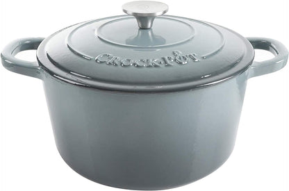 3 Quart Enameled Cast Iron Dutch Oven – Aqua - Curated Catalog E0